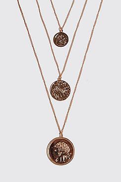 Boohoo 3 Layer Pendant Necklace