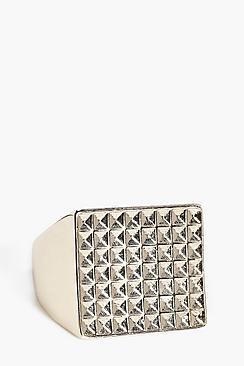 Boohoo Textured Signet Ring