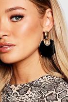 Boohoo Resin And Gold Contrast Statement Earrings