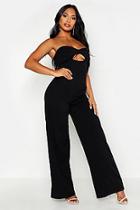 Boohoo Bandeau Cupped Cut Out Jumpsuit