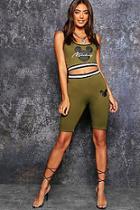 Boohoo Mickey Logo Cycling Shorts