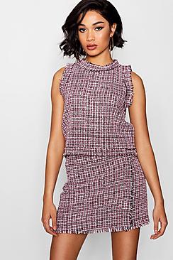 Boohoo Hollie Boucle Top