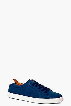 Boohoo Blue Lace Up Trainers