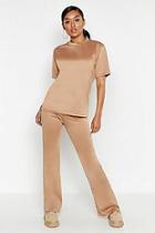 Boohoo Short Sleeved Oversized Top & Wide Leg Tracksuit