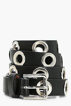 Boohoo Emma Eyelet Detail Belt