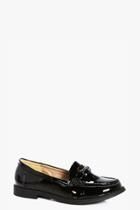 Boohoo Charlotte T Bar Trim Loafer Black