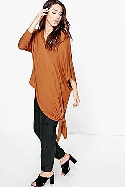 Boohoo Lucy Fine Knit Asymmetric Jumper