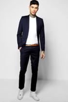 Boohoo Skinny Fit Suit Trousers Navy