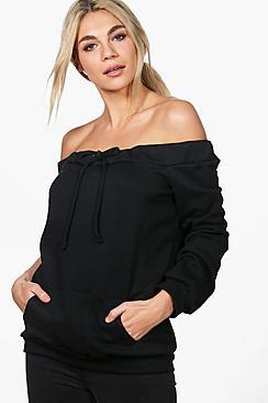 Boohoo Molly Bardot Sweatshirt