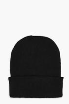 Boohoo Jodie Basic Rib Turn Up Beanie