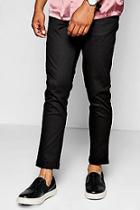 Boohoo Black Tapered Fit Chino With Stretch