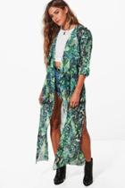 Boohoo Emma Waterfall Maxi Kimono Multi