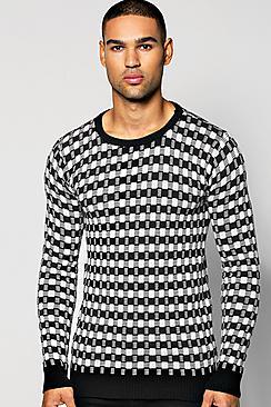 Boohoo Two Colour Knitted Jumper