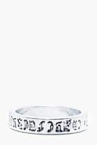 Boohoo Silver Engraved Ring