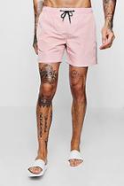 Boohoo Mid Length Swim Short With Piping