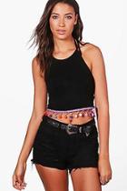 Boohoo Tall Libby Pom Pom Hem Crop Top