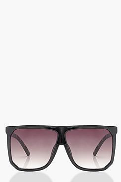 Boohoo Tia Flat Top Oversized Sunglasses