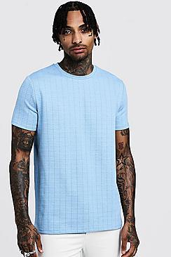 Boohoo Jacquard Pinstripe T-shirt