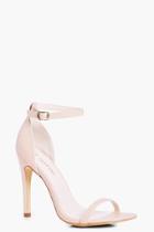Boohoo Jemima Wide Fit Two Part Sandal Nude