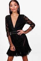 Boohoo Boutique Myleene Stud And Lace Rara Dress