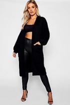 Boohoo Plus Cable Knitted Pocket Cardigan
