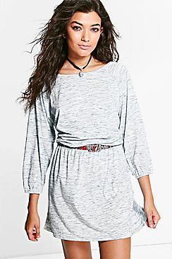 Boohoo Layla Belted Tunic Dress