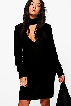 Boohoo Sarah Choker Jumper Dress