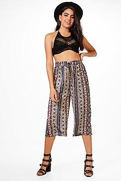 Boohoo Nicola All Over Printed Culotte