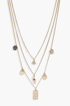Boohoo Jodie Trinket & Charm Layered Necklace