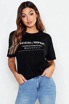 Boohoo 100% Recycled Slogan Oversized T-shirt