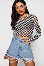 Boohoo High Waist Gem Stud Shorts