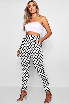 Boohoo Plus Spot Pleat Front Trouser