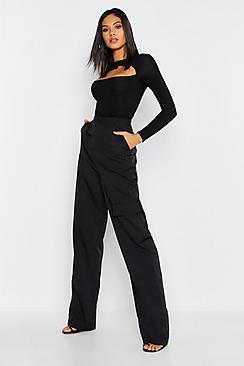 Boohoo Tall Utility Pocket Wide Leg Trouser