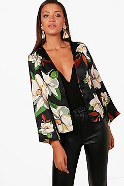 Boohoo Laura Oriental Floral Kimono
