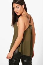 Boohoo Kesha Metal Ring Detail Swing Cami