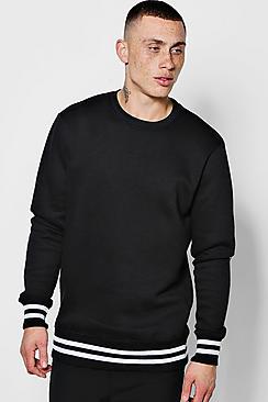Boohoo Loose Fit Sweater With Sports Rib