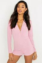 Boohoo Rib Detail Pj Romper