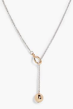 Boohoo Kirsten Ball & Loop Chain Necklace