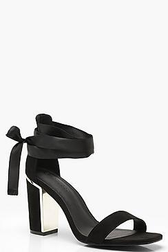 Boohoo Block Heel Wrap 2 Part Heels