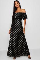 Boohoo Frill Polka Dot Dresses