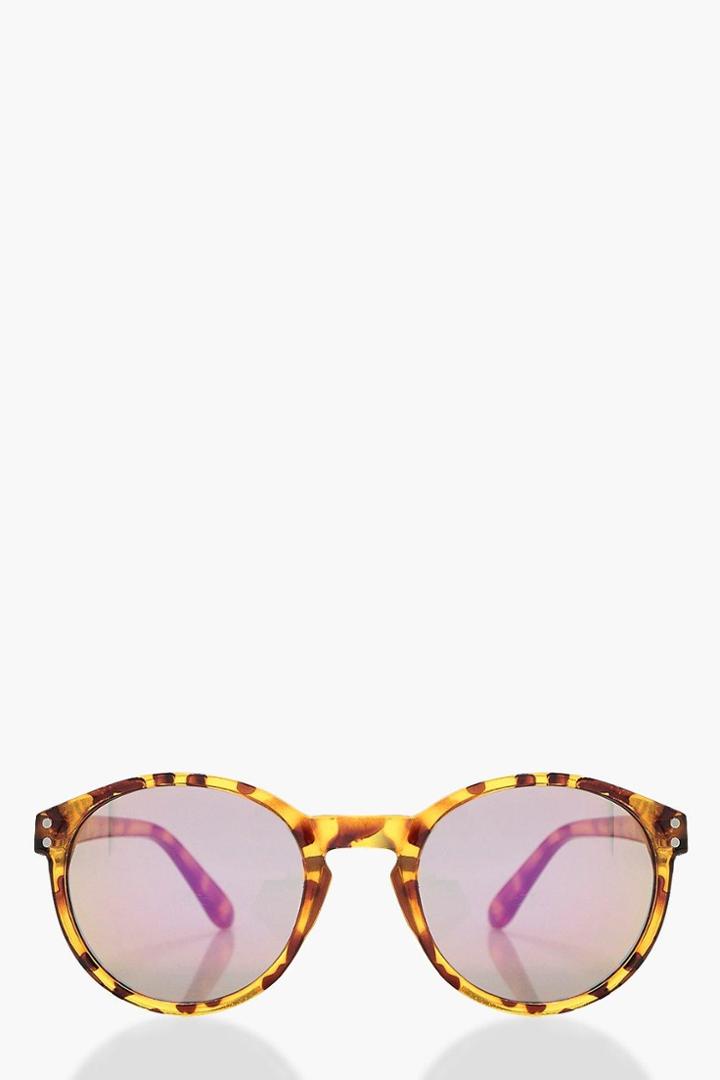 Boohoo Maya Plastic Frame Sunglasses Brown