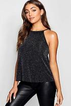 Boohoo Metallic Longline Cami