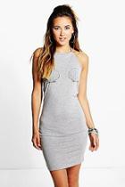 Boohoo Mia Shell Printed Halter Neck Bodycon Dress