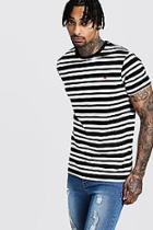 Boohoo Stripe T-shirt With Contrast Embroidery
