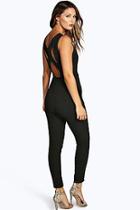 Boohoo Boutique Cara Cross Back Jumpsuit