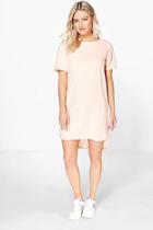 Boohoo Ivy Step Hem Woven Shift Dress