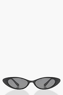 Boohoo Kerry Super Slim Cat Eye Sunglasses