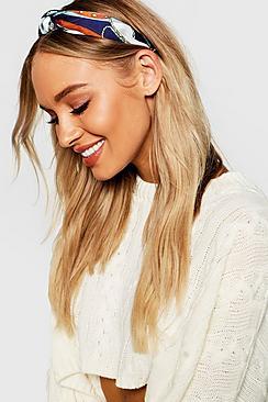 Boohoo Chain Print Knot Headband
