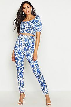Boohoo Tall Porcelain High Waist Skinny Trousers