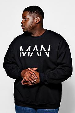 Boohoo Big And Tall Oversized Man Dash Sweater